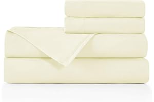 BASIC CHOICE Twin Size Sheet Set - Breathable & Cooling Sheets - Hotel Luxury Bed Sheets for Kids & Teens - Extra Soft Deep Pockets 3 Piece Set - Wrinkle Free Ivory Bed Sheets - Twin Sheets - 3 PC