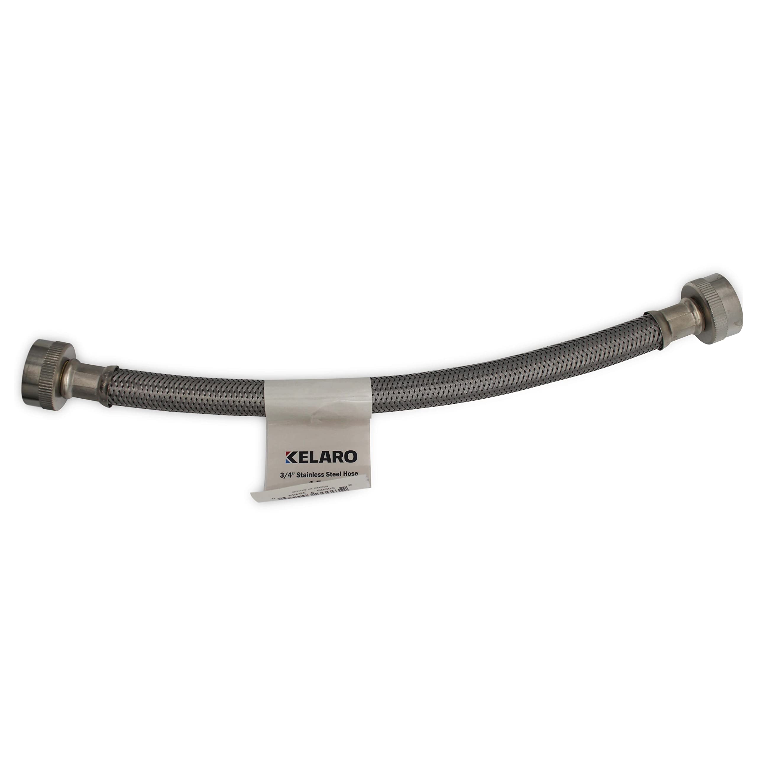 1 Foot Premium Stainless Steel Washing Machine Inlet Hose by Kelaro