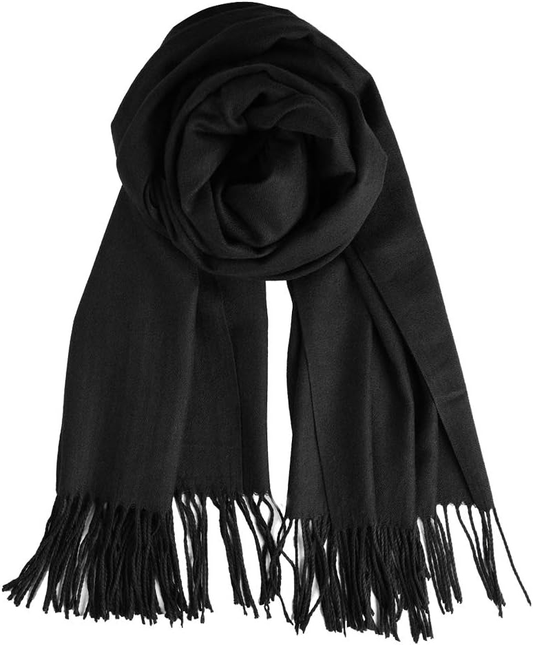 QBSMWomens Large Soft Wedding Evening Pashmina Shawls Wraps Scarfs