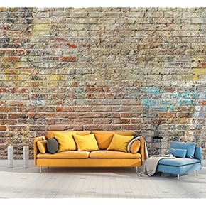 Wall Mural Brick Wall Background Removable Wallpaper Wall Sticker for Bedroom Living Room - 66x96 inches