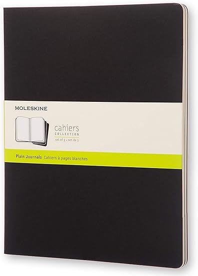 Cahier Xxl Page Blanche Noir Set De 3 Moleskine Amazon Fr Fournitures De Bureau