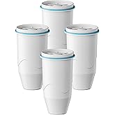 Replacement for Zero Water Pitchers and Dispenser ZR-001, 4 Count | Replacement for ZR-001 ZR-004 ZP-006 ZR-017, Five-Stage Filter System, Reduce Lead, Chromium, PFOA/PFOS by GAMOTH
