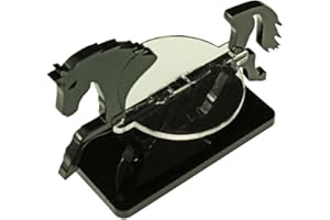 LITKO Character Mount | Warhorse | Role-Playing Games | Compatible with Dungeons & Dragons and Pathfinder Games (Black, 25x50mm Base)