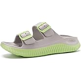 KuaiLu Womens Recovery Sandals With Comfortable Plantar Fasciitis Arch Support, Orthotic Adjustable Thick Cushion Sport Slides Reduces Stress on Feet, Joints & Back Post-Exercise