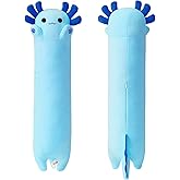 PEACH CAT Blue Long Axolotl Plush Pillow Toy Cute Axolotl Stuffed Animal for Girls and Boys 19.6"
