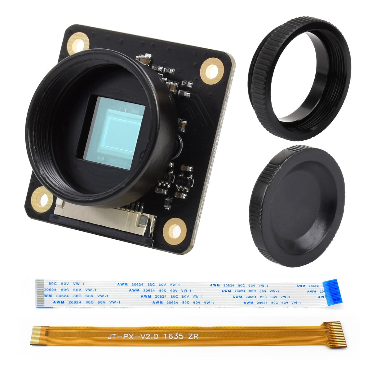 Waveshare Camera Compatible with Raspberry Pi 5 /Pi4/CM4, For Jetson Nano 12.3MP IMX477 Sensor High Sensitivity Supports C- And CS-Mount Lenses