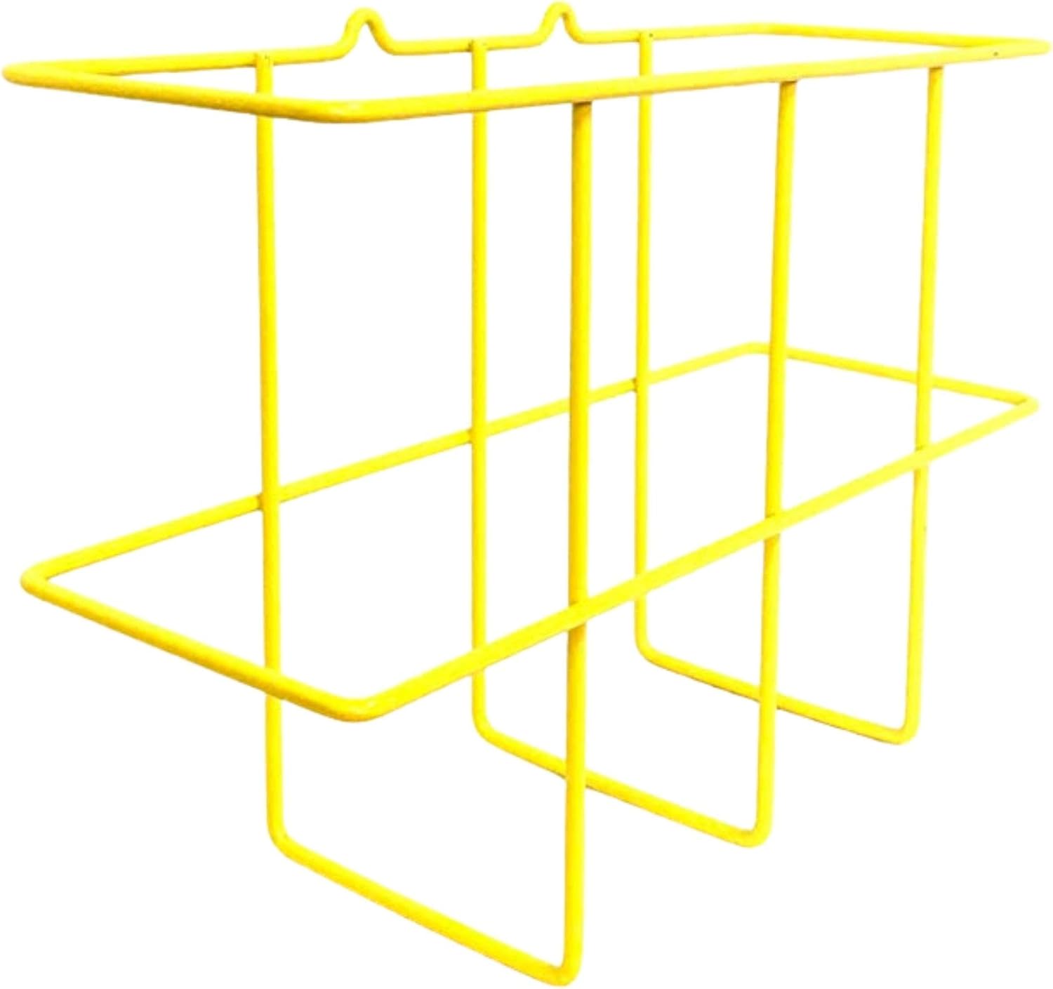 Binder Display Rack, SDS/MSDS Display Rack, Wire Wall Mount Rack, MSDS and SDS Station Sign, Mounting Hardware Included, Wire Coated with Bright Yellow PVC : Office Products