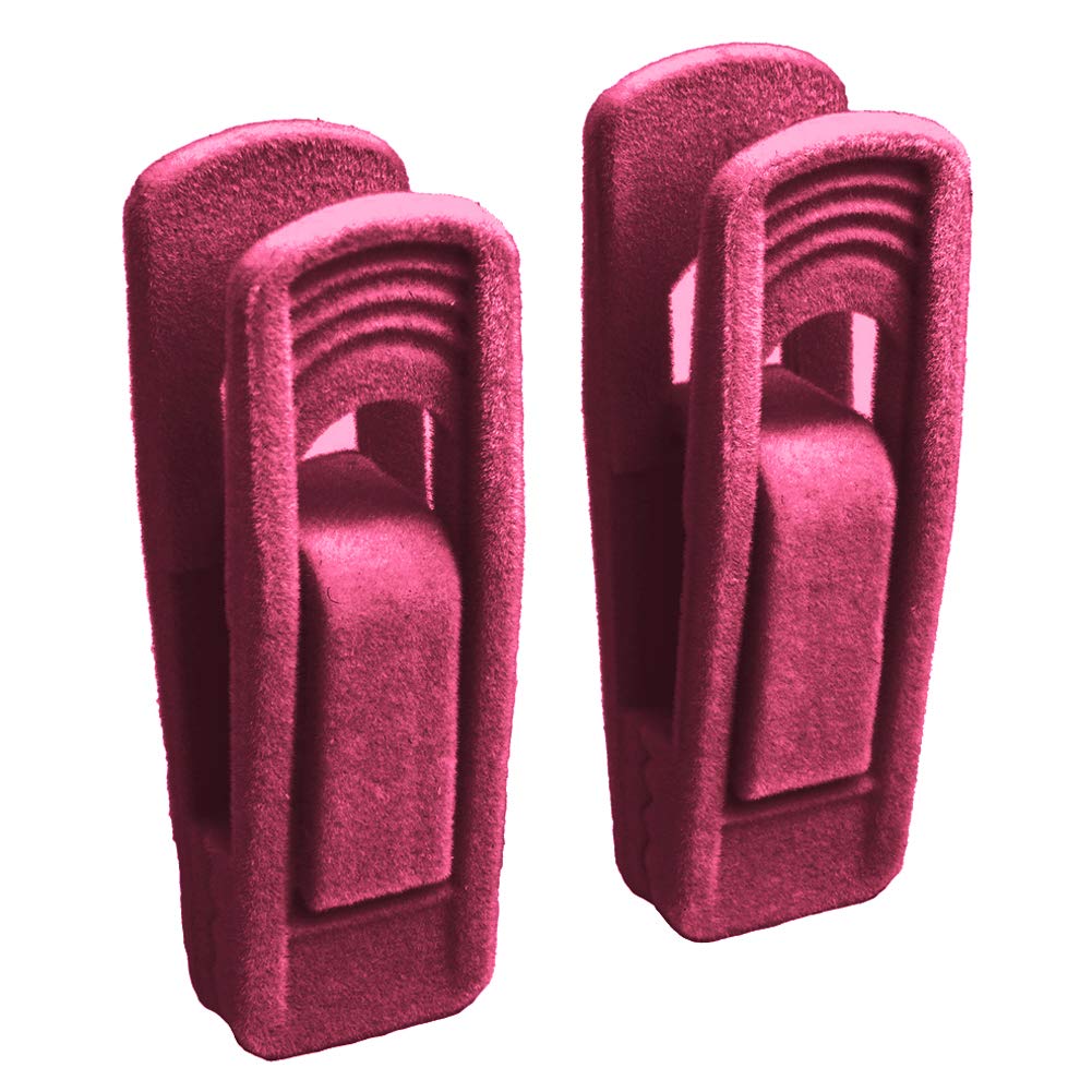 20 Pack Velvet Hangers Clips, Non-Slip Removable Clothes Clip,Clothes Pins Strong Finger Grip Flocked Slim-line Lines Pants Skirt Cloth Hangers