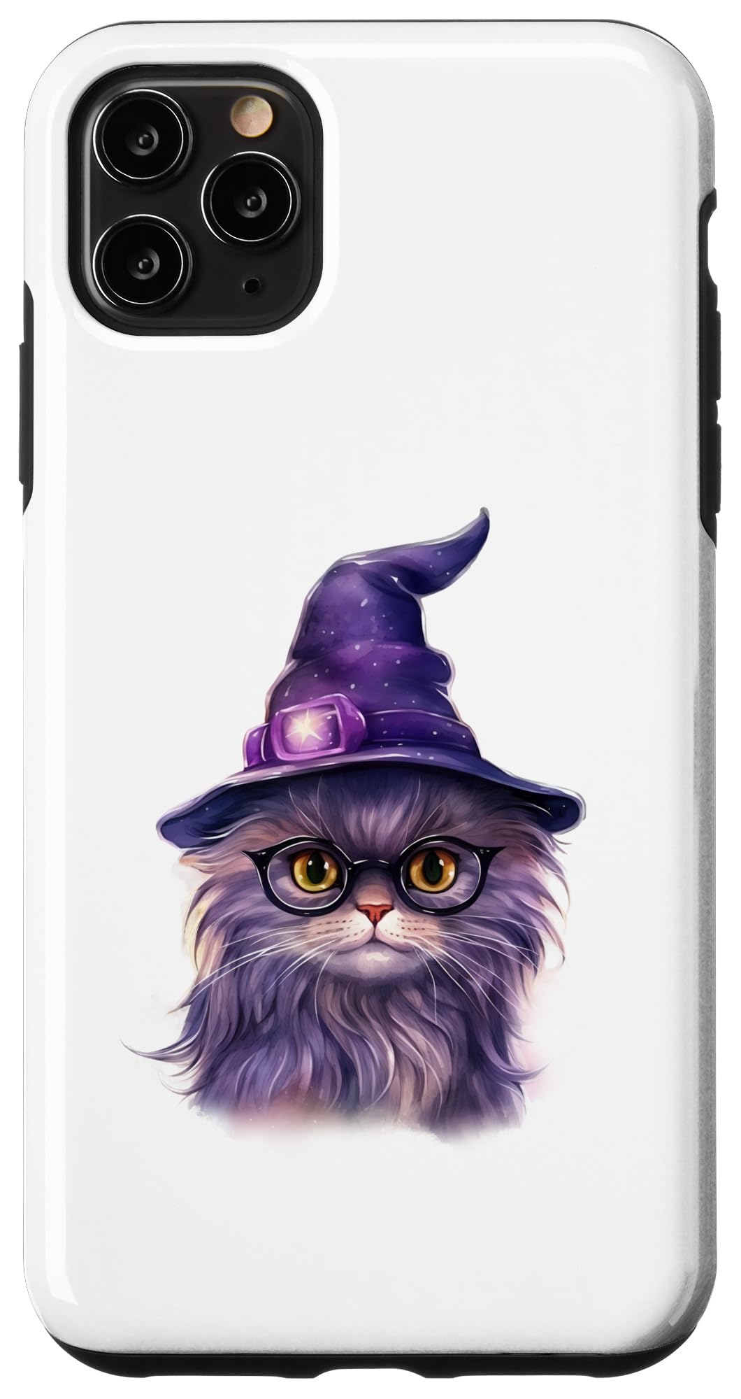 iPhone 11 Pro Max Halloween costume funny pumpkin witch cat Case