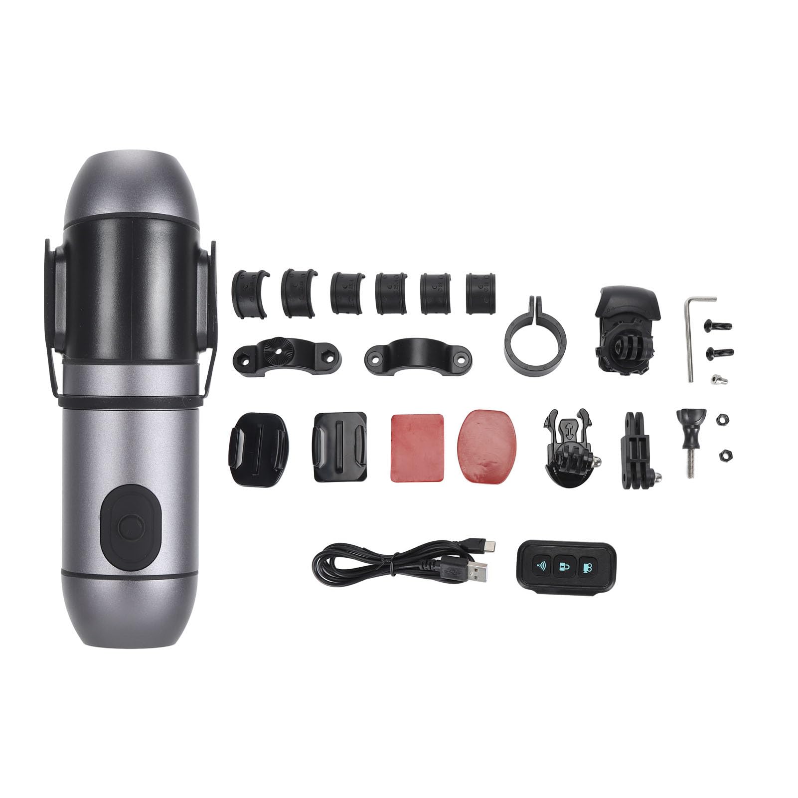 Helmet Camera, 2K Dual Lens Motorcycle Action Camera with Wireless Remote Control and Loop Recording, for bike Horse Riding Sports Video Recorder