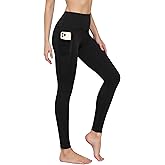 YHOZUM Women's High Waist Yoga Pants with Pockets Tummy Control Workout Athletic Running Leggings