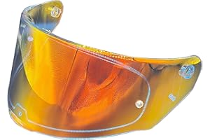 LUMFEERIX for Assault/Rapid/Stream Helmets Visor Open Face Shield Visor for FF320/328/353/800 Helmets Outer Shield Motorcycle Visor (Revo Clear Red)