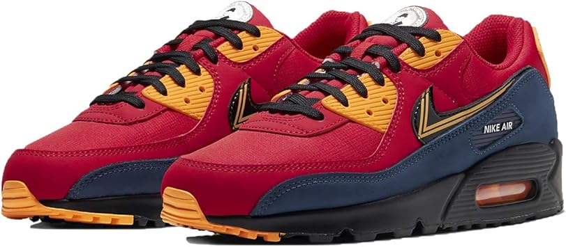Amazon Co Jp ナイキ Nike エア マックス 90 プレミアム Airmax 90 Premium ユニバーシティレッド ゴールド ネイビー ブラック Cj1794 600 日本国内正規品 25 0cm スポーツ アウトドア