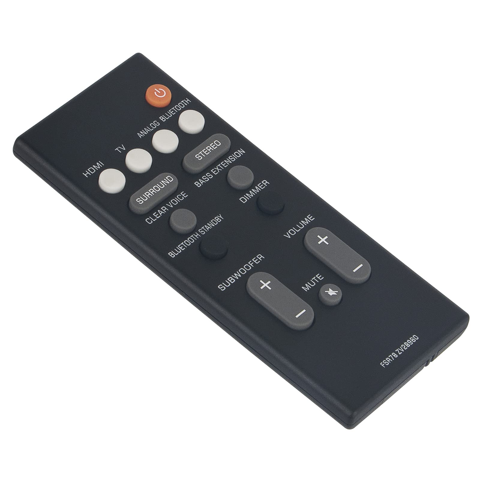 ALLIMITY FSR78 Replace Remote Control fit for Yamaha VAF7640 VAH0130 YAS-CU207 YAS-106 ATS-1060 YAS-107 ATS-1070 YAS-207 NS-WSW42 ATS-2070