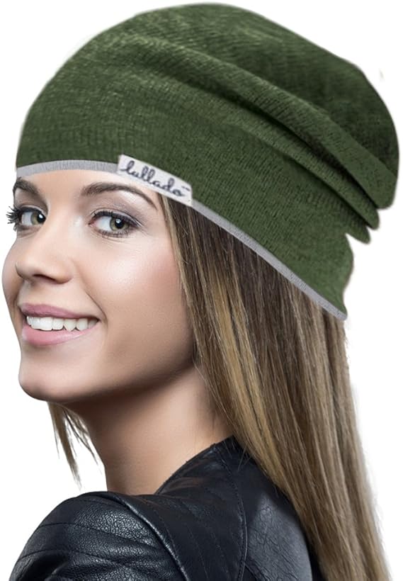 Lullado Silk Satin-Lined Slouchy Beanie