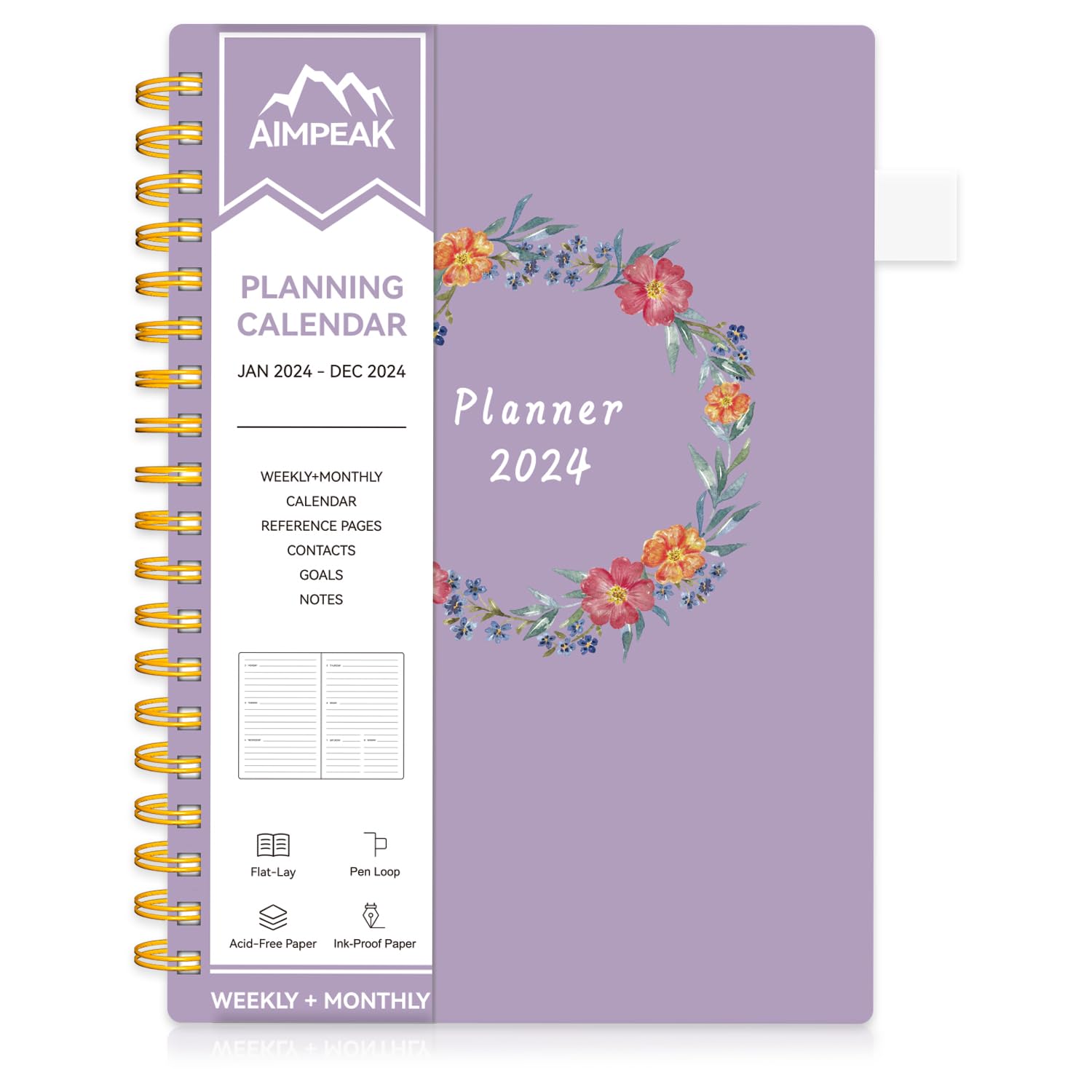 Planner 2024, Jan. 2024 - Dec. 2024, AIMPEAK 2024