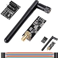 DAOKAI 2Pcs NRF24L01+PA+LNA Wireless Module 2.4 GHz 1100m Wireless Transceiver RF Transceiver Module with SMA Antenna 3.3V Wi