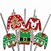 Big Dot of Happiness Ugly Sweater Paper Straw Decor - Holiday and Christmas Party Striped Decorative Straws - Set of 24