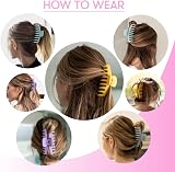 FRAMAR Large Hair Claw Clip – Extra Large, Matte Finish, 4 Color Pack view 5