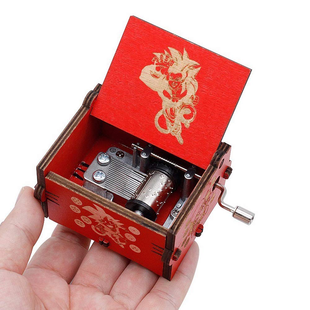 Buy Dragon Ball Music Box Hand Crank Musical Box Carved Wood Musical