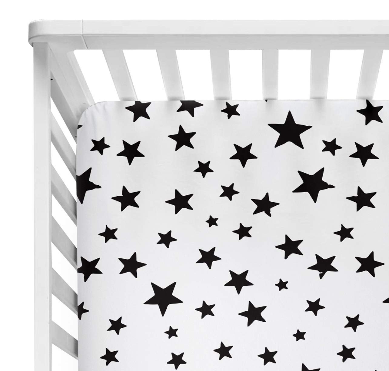 monochrome crib sheets