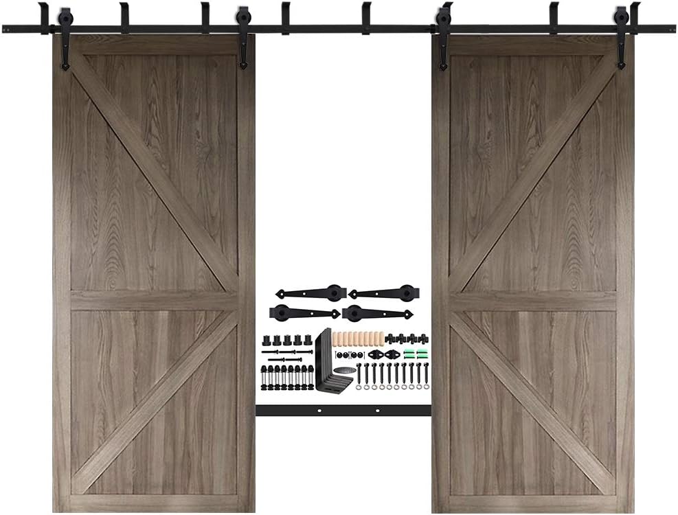 Ccjh 10ft Ceiling Mount Bracket Sliding Barn Door Hardware Kit