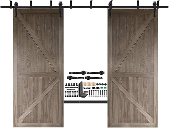 Ccjh 10ft Ceiling Mount Bracket Sliding Barn Door Hardware Kit