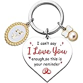 MOEXUKO Valentines Day Gifts for Her Wife Girlfriend Keychain I Love You Gifts for Her Long Distance Relationship Gift for Girlfriend Wife Anniversary Birthday Christmas Gift Ideas Romantic Keyring