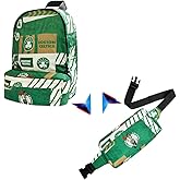 Pro Specialties Group Boston Celtics Transformable 2-in-1 Mini Backpack: Convertible, Stylish, water-resistant travel belt bag.