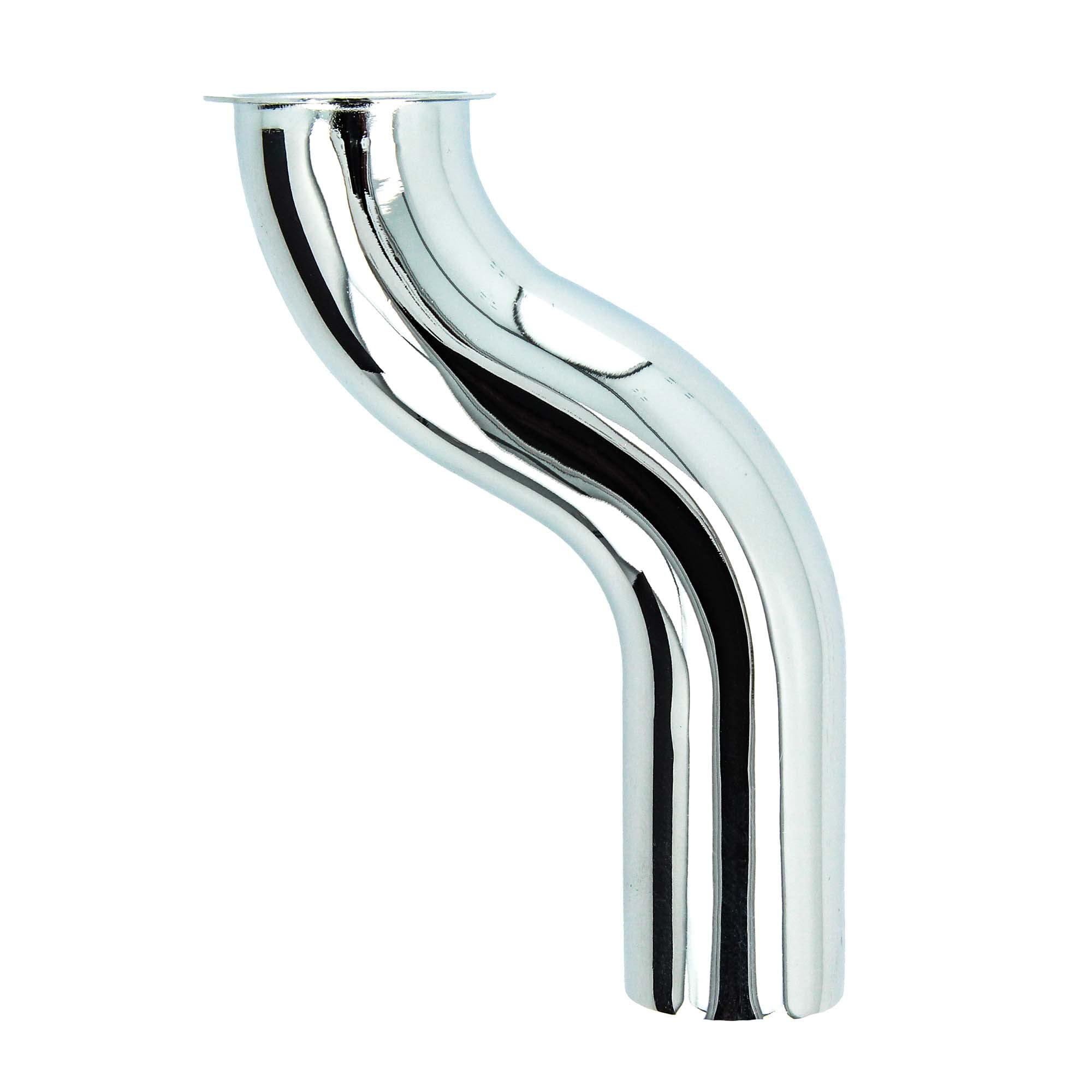 Tecuro Immersion Pipe Bördelrohr in S – Shape with 50 mm for Wash Basin Siphon