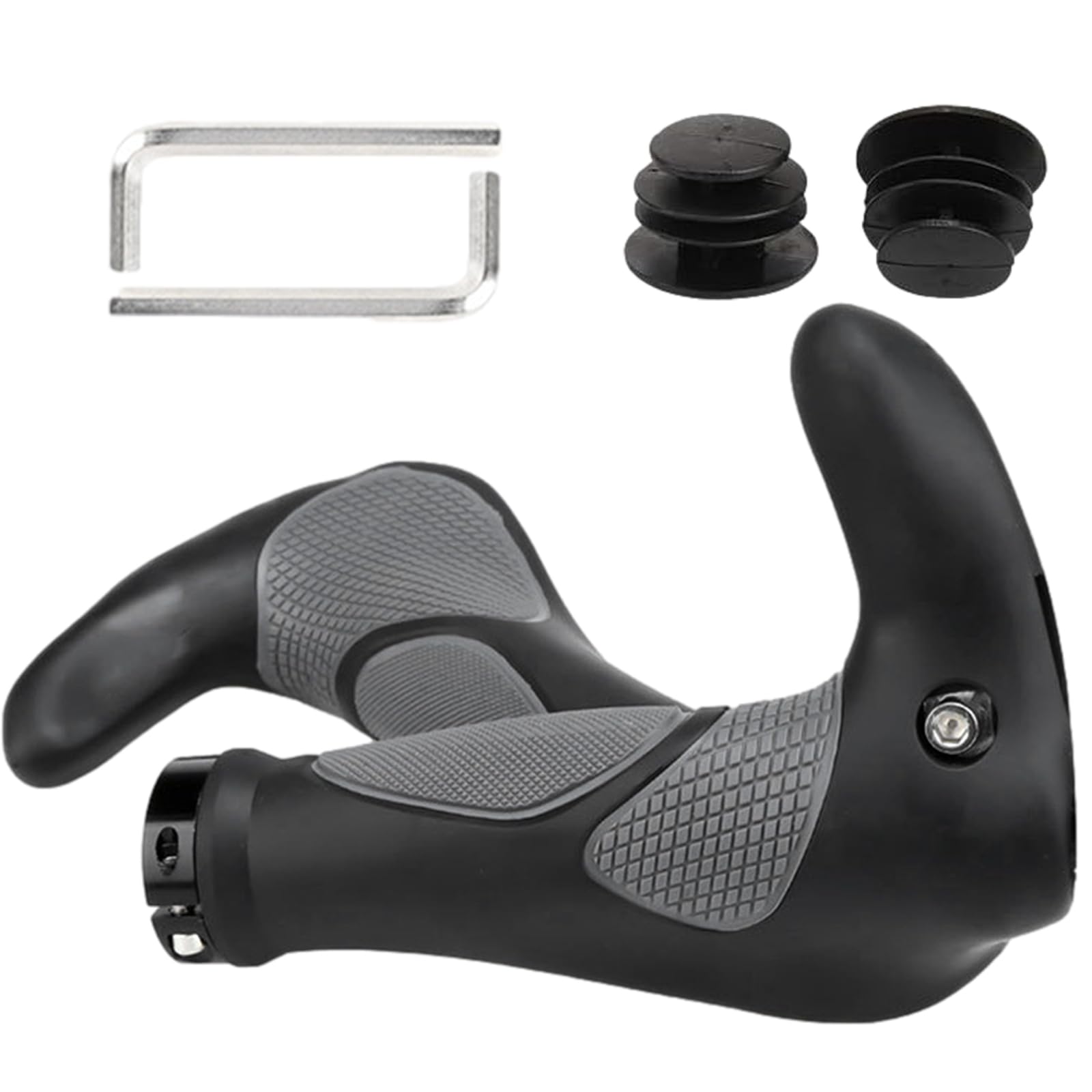 NAMIC Bicycle Handle, Ergonomic Bike Grips, Non-Slip Handlebar Grip for E-Bike, MTB, Shockproof, Comfortable Grips Suitable for Standard 22.2mm Handlebars (Black)