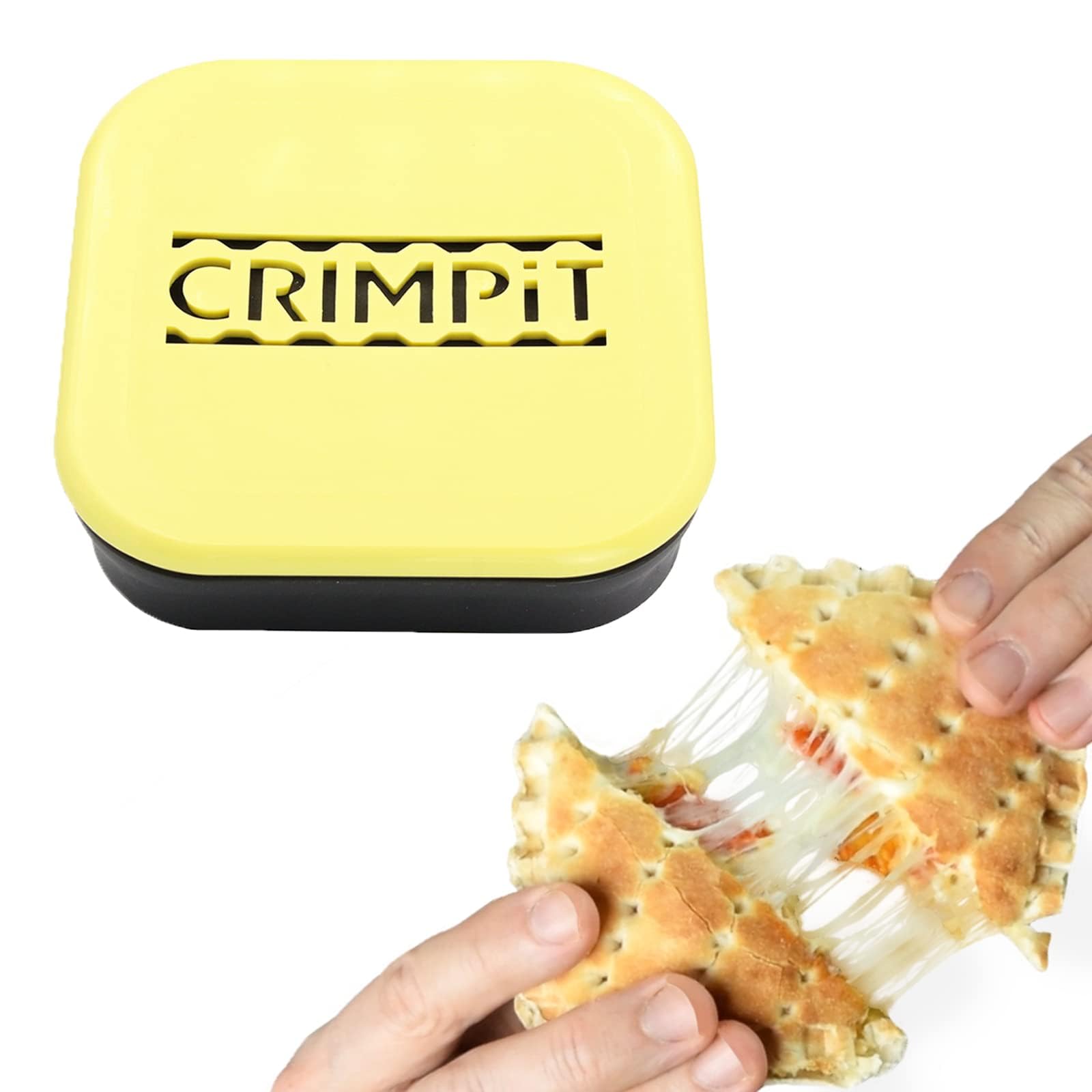 CRIMPiT The Original Sandwich Crimper - Make Healthy Toasted Snacks In Minutes - Simply Crimp it, Heat it, Eat it! Works with healthy Thin bread and standard bread
