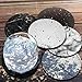 CARIBOU Coasters , Black White Marble Design Absorbent ROUND Fabric Felt Neoprene Coasters for Drinks, 6pcs Set