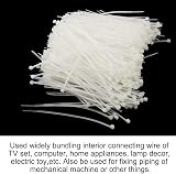 JAVOUKA 1000Pcs White Cable Ties 80mm x 3mm Strong Nylon Self-Locking Zip Ties view 4