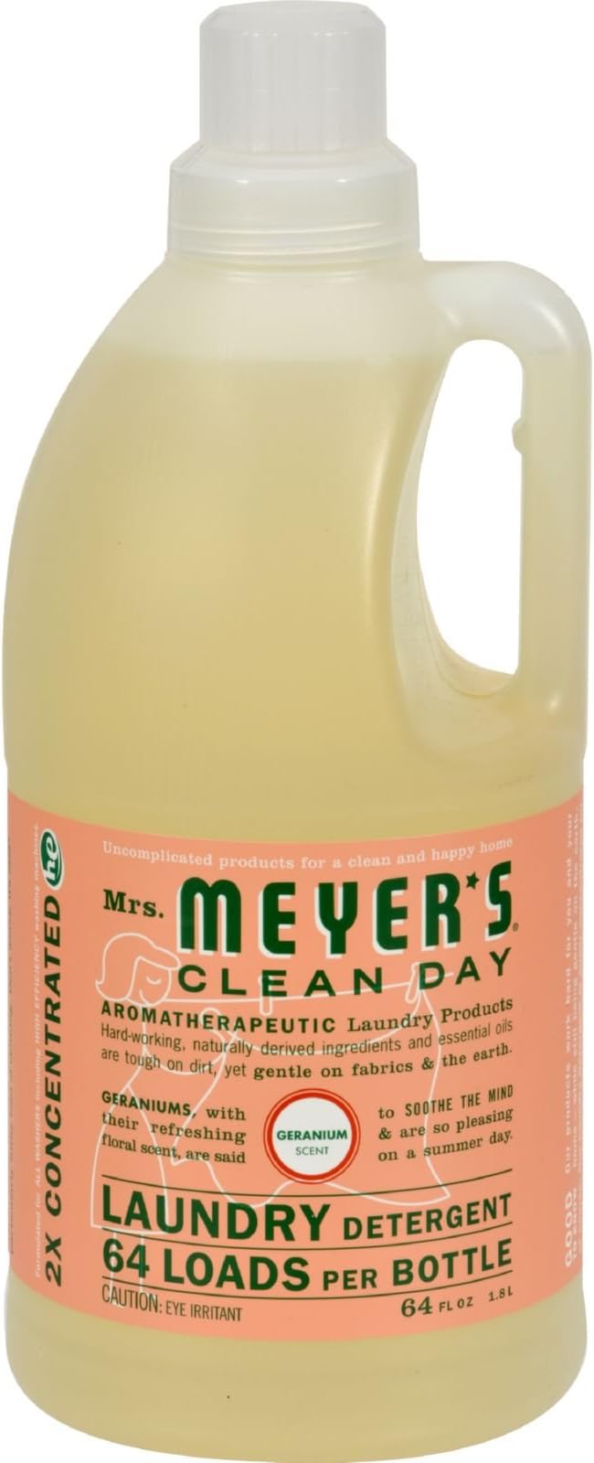 Mrs. Meyer s 2X Laundry Detergent Geranium 64 oz