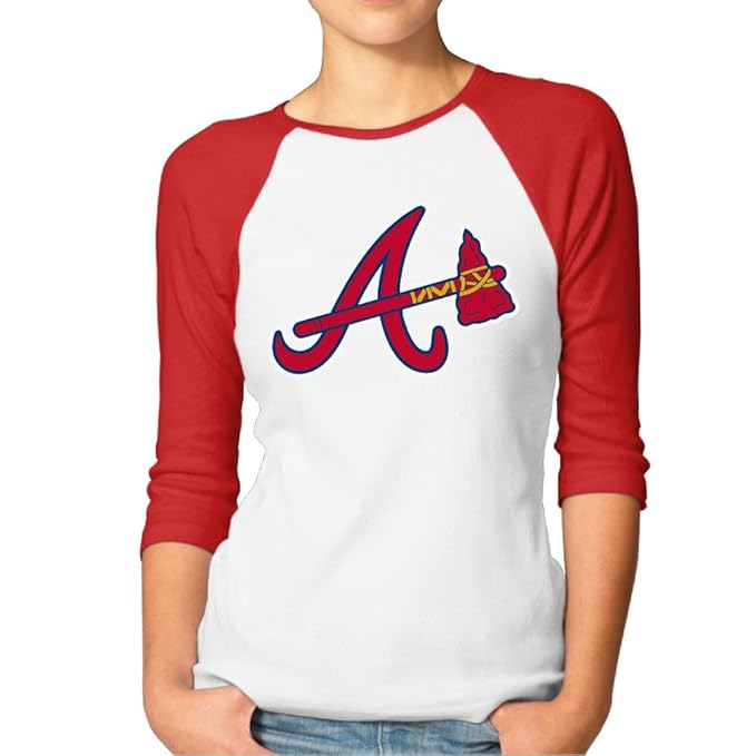 Yalaiyo Atlanta Braves Baseball Team Women's Cotton T Shirts: Amazon.co.uk: Clothing