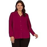 Adrianna Papell Womens Knit Button Front V-Neck