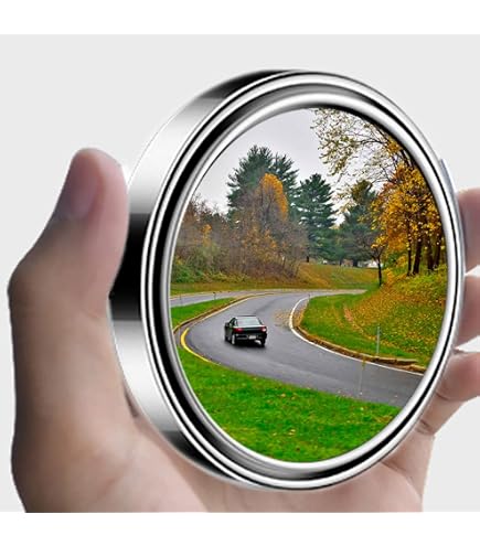 2 Pack 50mm Blind Spot Convex Mirrors For Car, Motorcycle, Van - Clip On & Adhesive