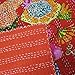 Handicrunch Red Kantha Stitch Decorative Gudri Floral Print Twin Size Quilt Bed Spread 90 X 68