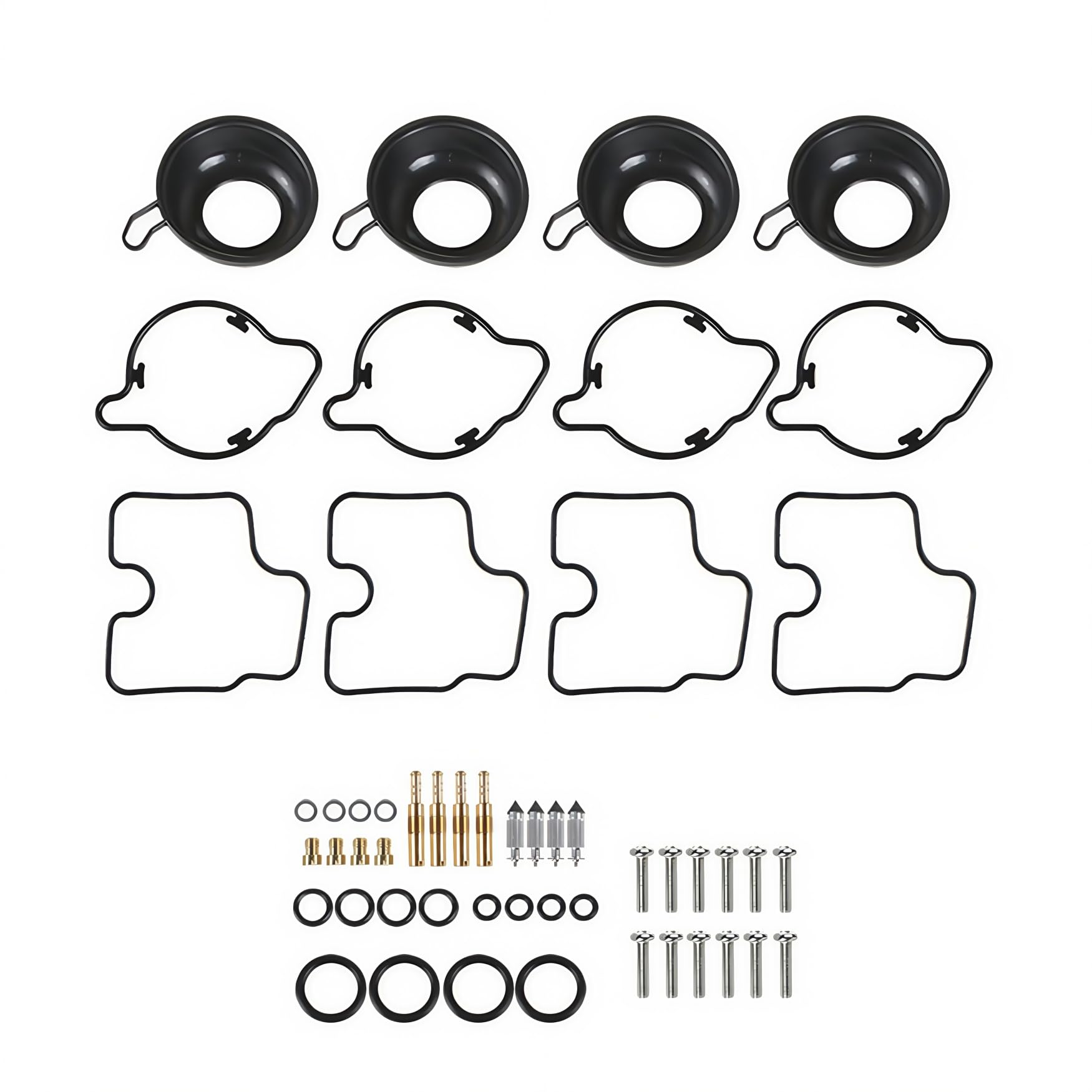 Photo 1 of 4x Carburetor Plunger Diaphragm Part Repair Kit Replacement for Honda CBR600 F4 1999 2000