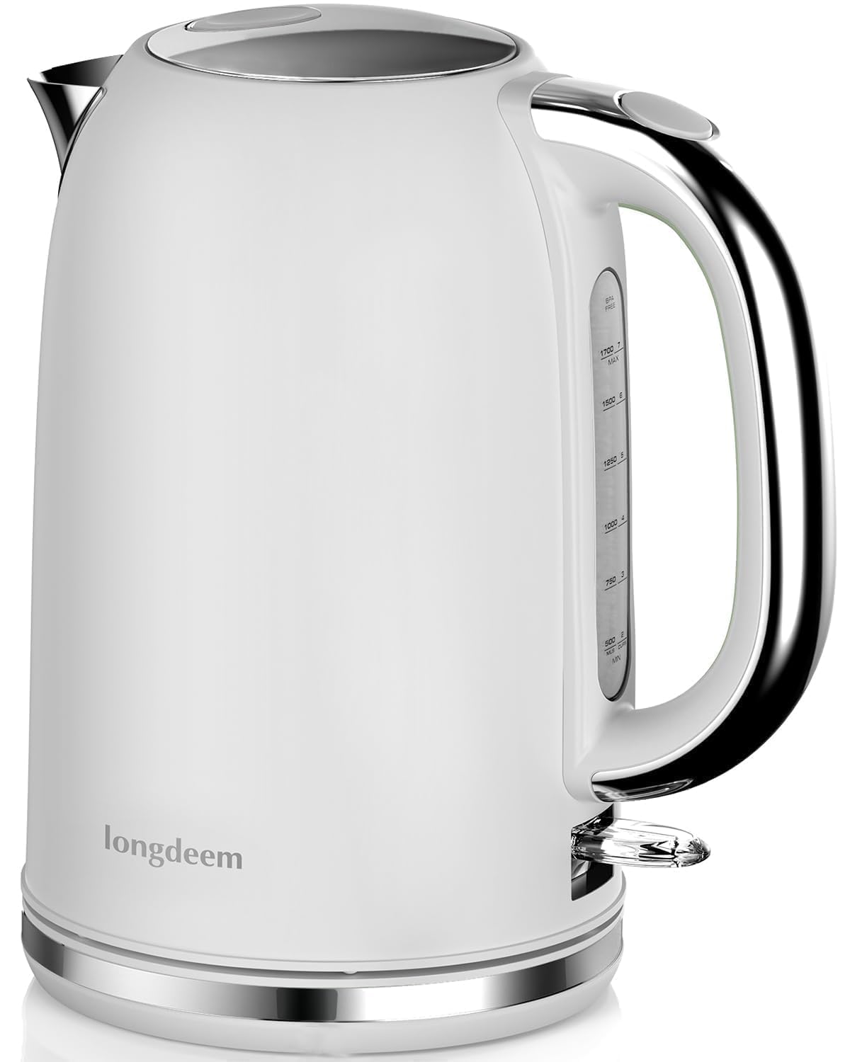 Photo 1 of Electric Tea Kettle for Boiling Water, Wide Open Lid Stainless Steel Water Boiler, 1500W/1.7L for Coffee/Tea Brewing, Auto Shut Off & Boil Dry Protection