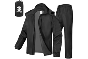 SaphiRose Men's Waterproof Golf Rain Gear 2pcs/set Packable Rain Suit for motorcycle fishing