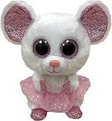 TY Beanie Boo Nina Mouse 15 cm Plush with Glitter Pink Tutu - Soft Toy view 4