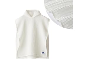 BlueForest Baby Hooded Bathrobe - Wearable Bath Towel for Toddler & Infant - 100% Cotton Waffle Fabric - Bathrobe Puncho Desi