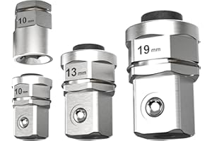 LABEAR- 4pcs socket wrench adapters, Ratcheting Wrench to Square Drive Adapter Set
