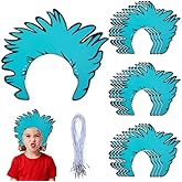 Wehhbtye Blue Thing Paper Hat, Blue Costume Party Hat,Crazy Thing Paper Headwear for Back to School Party FavorSupplies