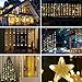 Star Curtain String Lights,144 LED Window String Lights 8 Strings with 8 Flashing Modes RF Remote Timer Decoration for Indoor, Outdoor, Christmas, Wedding, Party, Home, Patio Lawn, 6.5ft x 4.9ft (LxW)