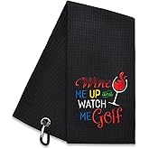 Hafhue Win Me Up Men Women Embroidered Towel, Golf Accessory Gifts for Men Women, Retirement Gifts for Golf Lovers, Absorbent Microfiber Towel for Golfs Bags, Birthday Gifts for Golfs Fans