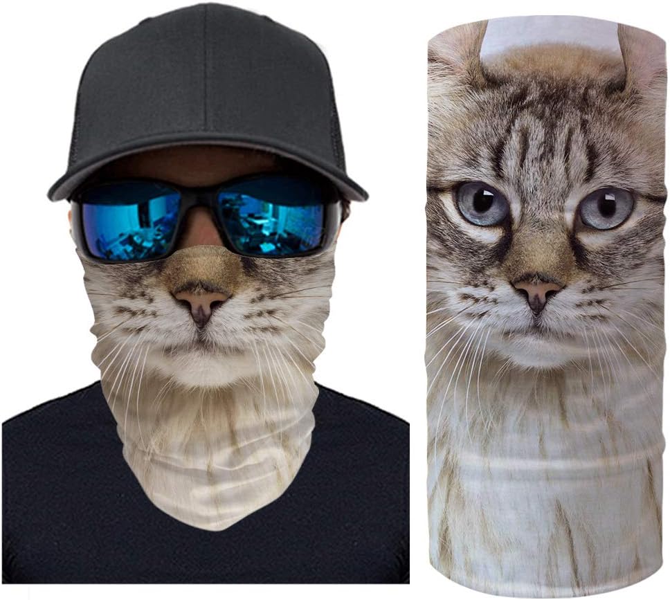 Face Mask Balaclava Animal Print Bandanas, Neck Gaiter Neck Tube Headwear Mouth Cover Scarf Headband | Sun UV Protection