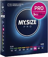 MY.SIZE PRO Condom 64 mm XL 3 count - Perfect Fit, Vegan Latex